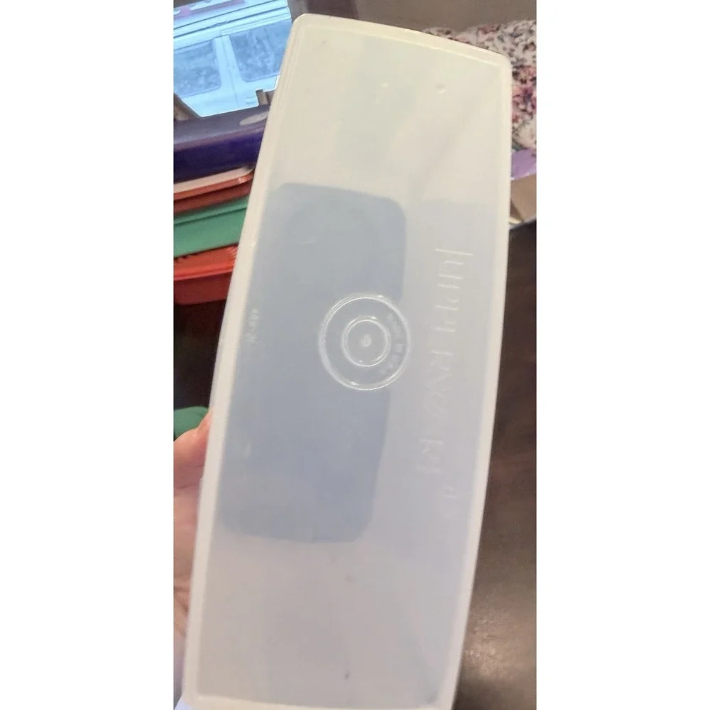 Vintage Tupperware Cereal Keeper Fliptop #469 Blue Lid